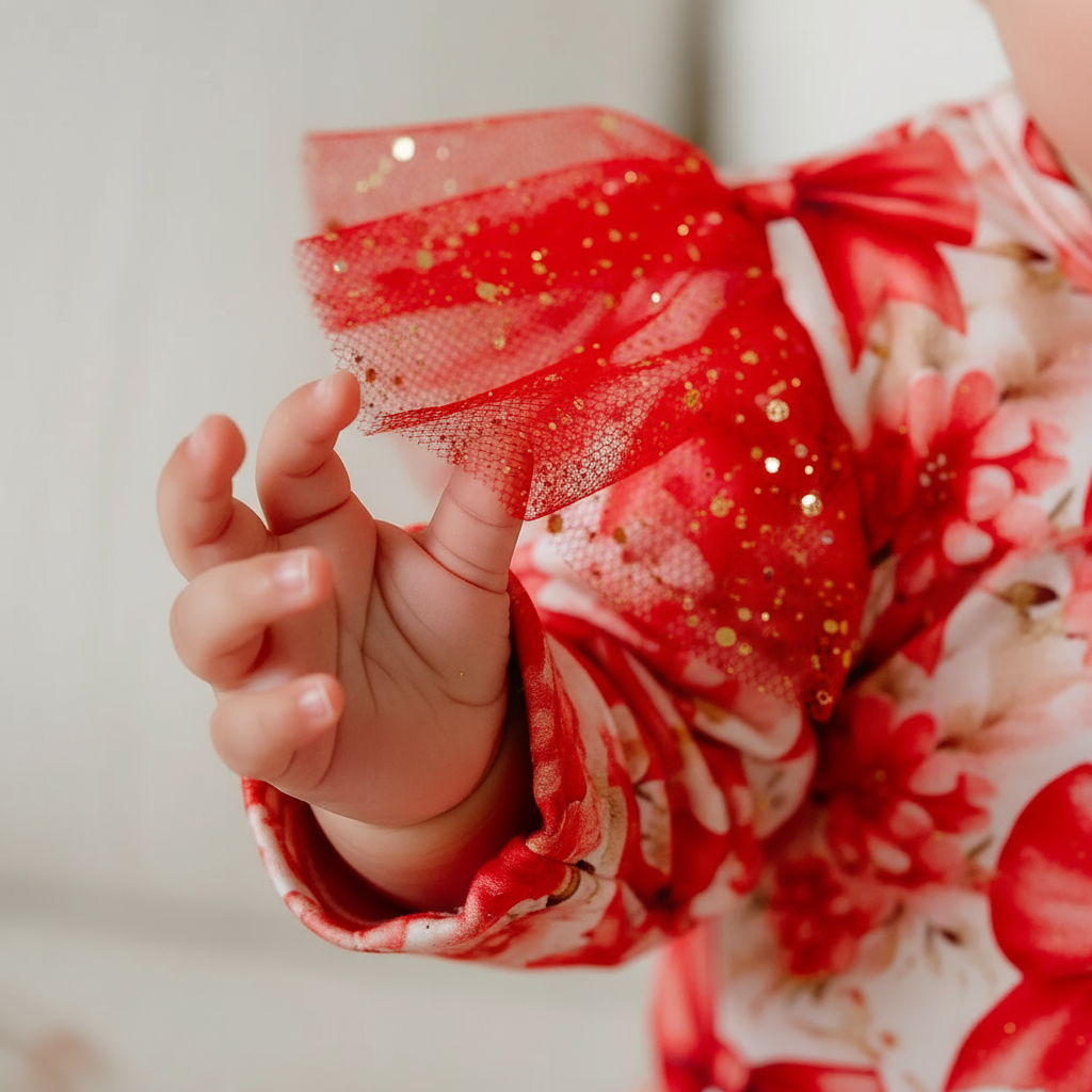 Grenouillère Bébé Premier Noël - Nœud Rouge