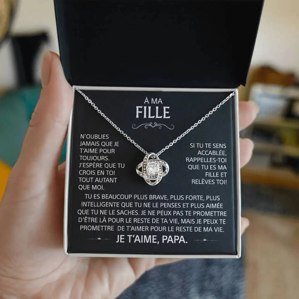 À ma fille – Collier symbole d’amour éternel