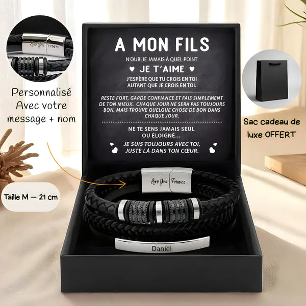À Mon Fils — Bracelet personnalisé 