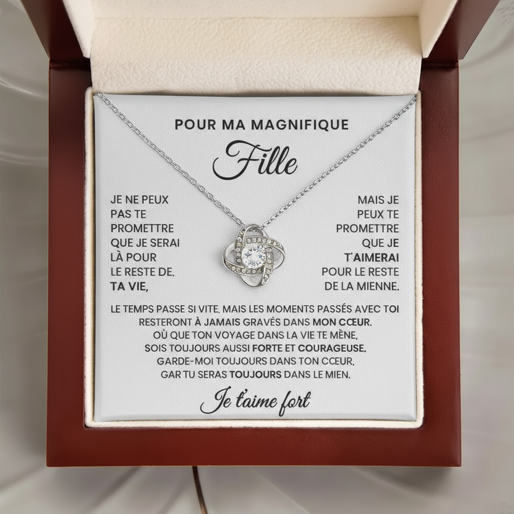 Pour ma magnifique fille – Collier symbole d’amour éternel