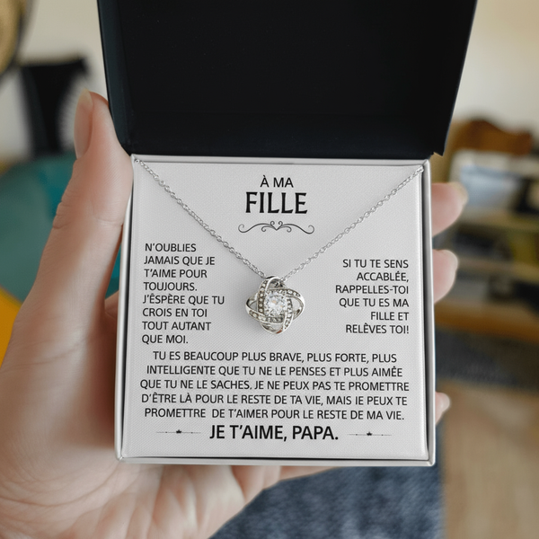 À ma fille – Collier symbole d’amour éternel