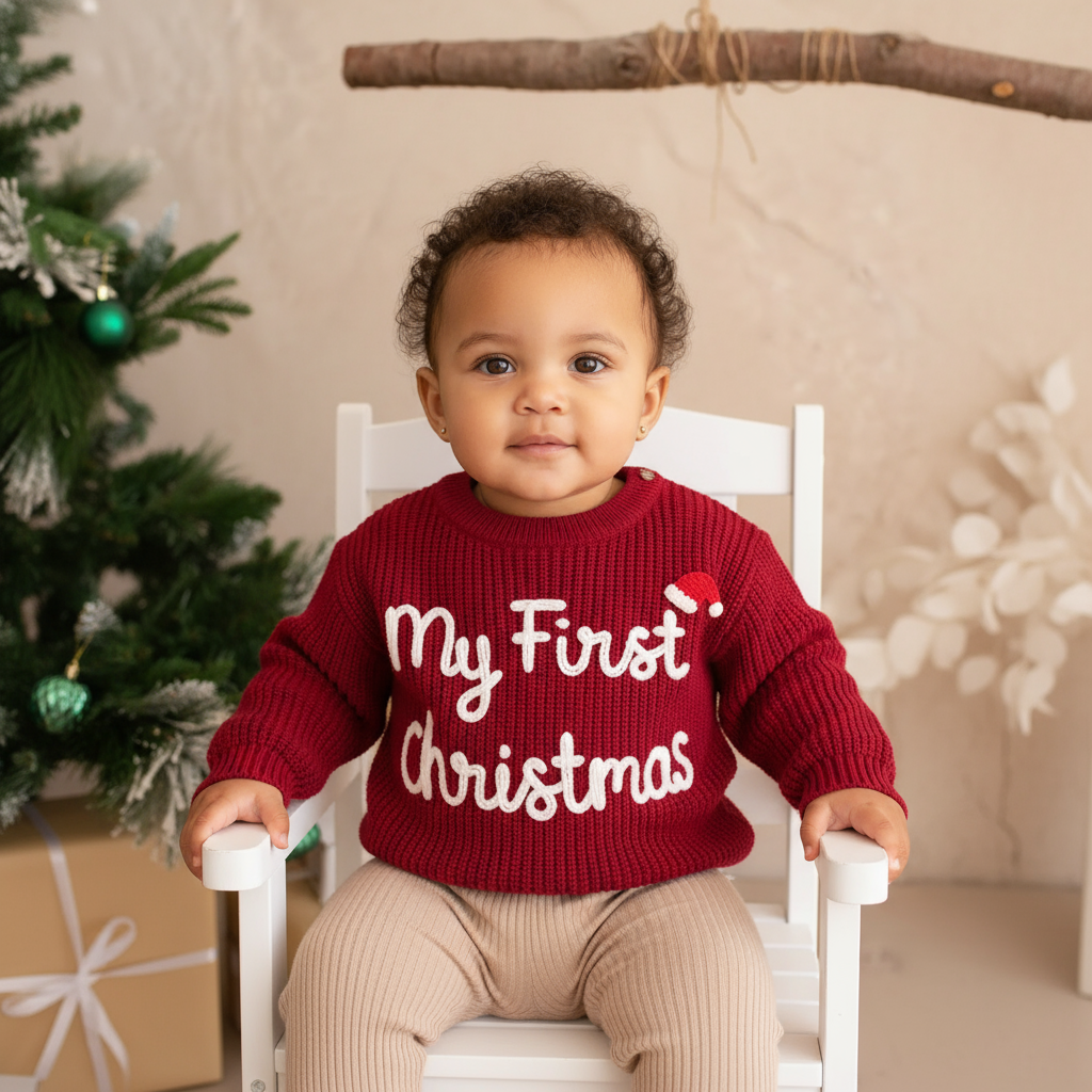 Pull Bébé Premier Noël (0–18 mois)