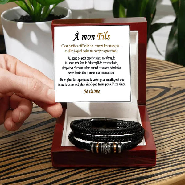 À mon Fils – Bracelet symbole d’amour éternel