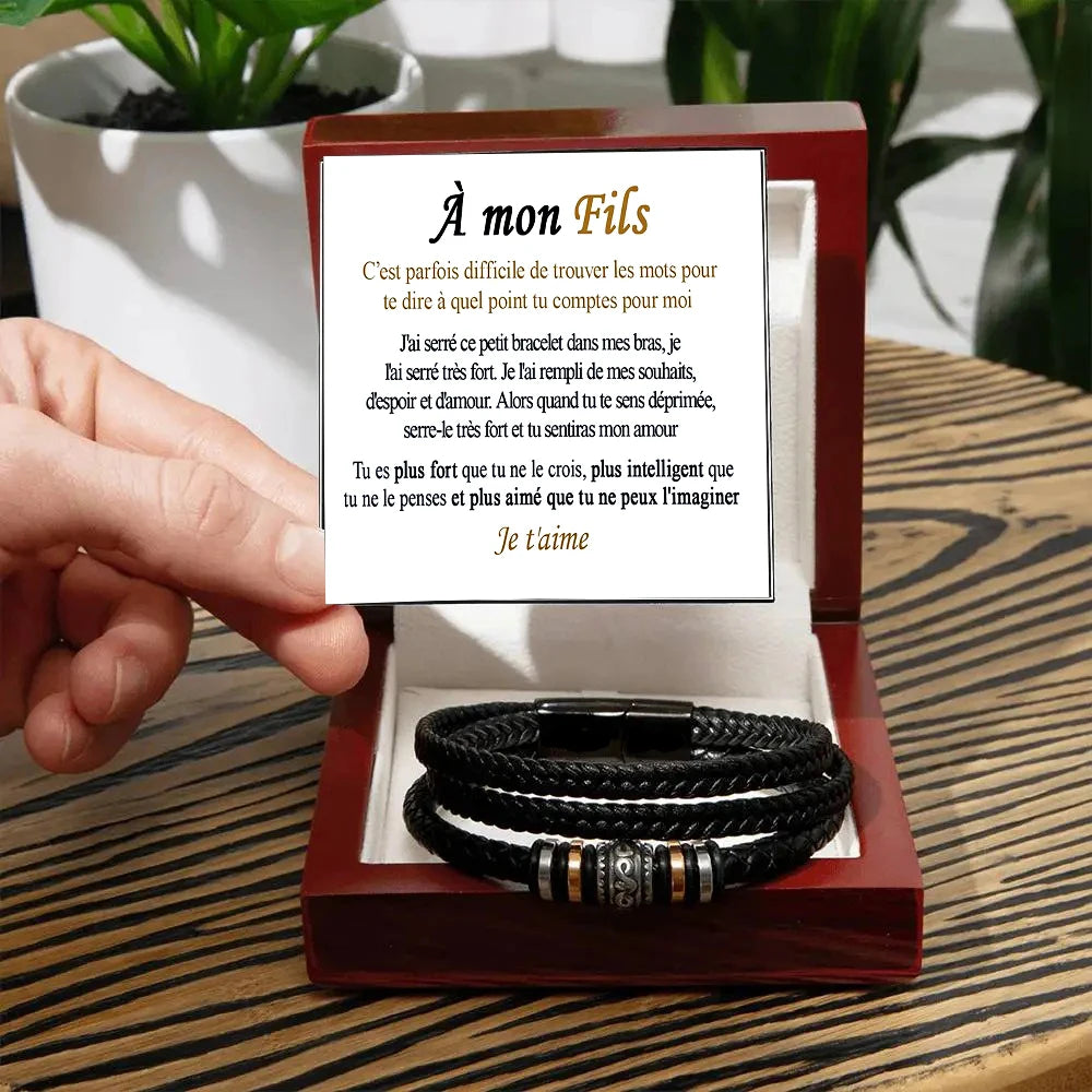 À mon Fils – Bracelet symbole d’amour éternel