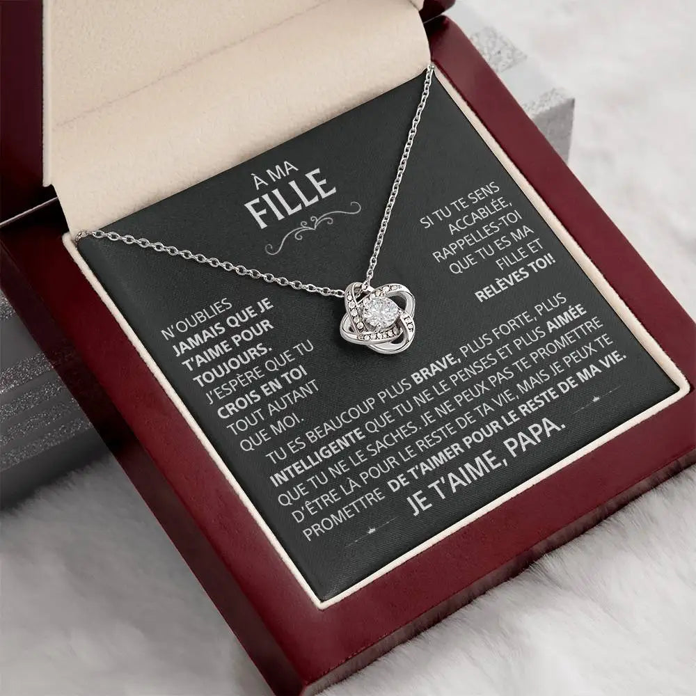 À ma fille – Collier symbole d’amour éternel