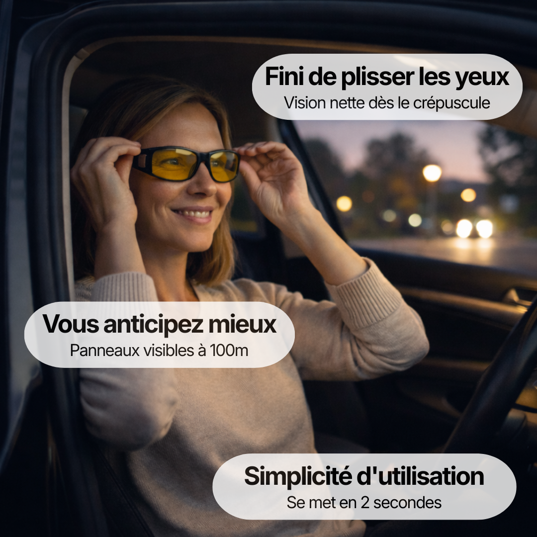VisionNocturne™ - Lunettes Anti-Éblouissement